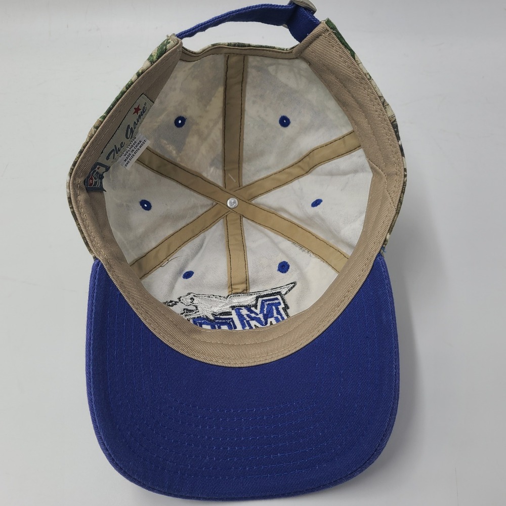 Middle Tennessee State‎ Blue Raiders Hat Strapback The Game Camo Blue NCAA MTSU - Picture 9 of 11